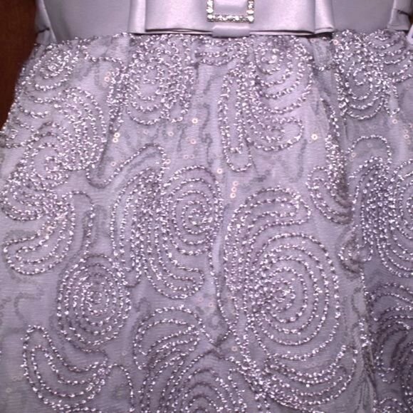 Little Girls Formal Dress 6-12 M Black Silver Short Sleeve Party Holiday Gown - Picture 4 of 7